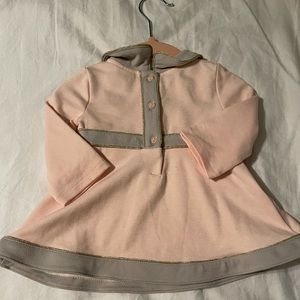 PINK AND GRAY BABY TAHARI DRESS